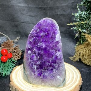 HỐC THẠCH ANH TÍM NHỎ – SMALL AMETHYST GEODE (TV435), KL: 0,535KG, KT: 12*7CM