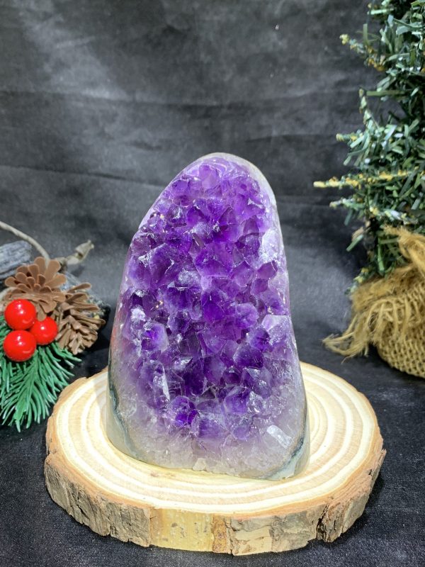 HỐC THẠCH ANH TÍM NHỎ – SMALL AMETHYST GEODE (TV435), KL: 0,535KG, KT: 12*7CM