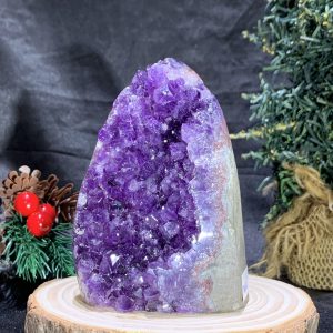 HỐC THẠCH ANH TÍM NHỎ – SMALL AMETHYST GEODE (TV464), KL: 0,455KG, KT: 10,5*6,5CM