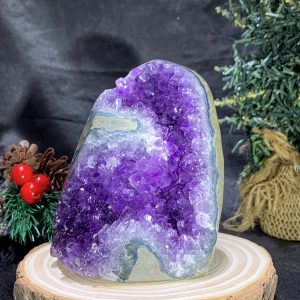 HỐC THẠCH ANH TÍM NHỎ – SMALL AMETHYST GEODE (TV436), KL: 0,44KG, KT: 11*7,5CM