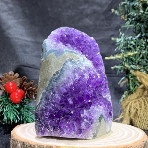 HỐC THẠCH ANH TÍM NHỎ – SMALL AMETHYST GEODE (TV436), KL: 0,44KG, KT: 11*7,5CM