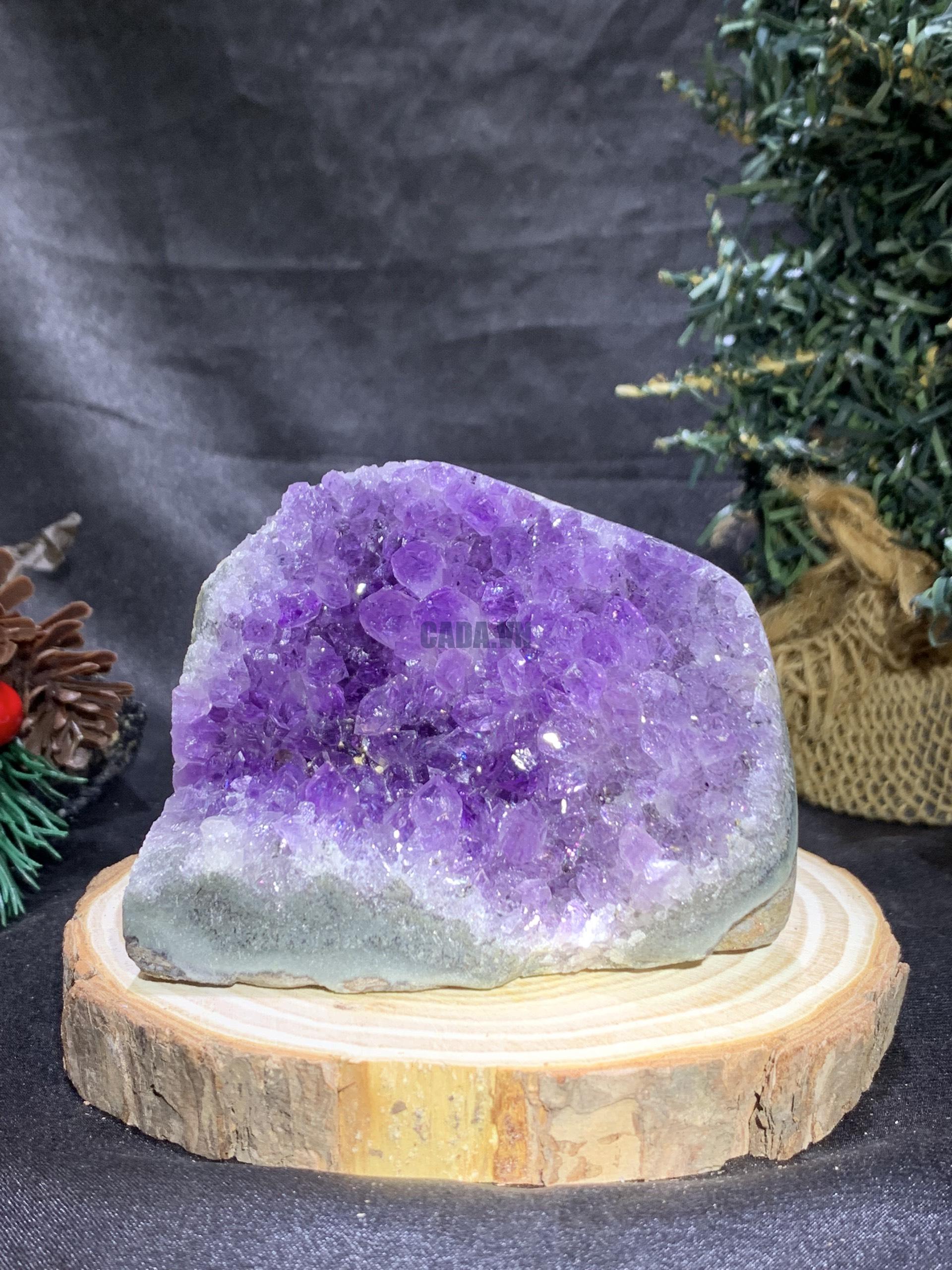 HỐC THẠCH ANH TÍM NHỎ – SMALL AMETHYST GEODE (TV448), KL: 0,42KG, KT: 7,5*8,2CM