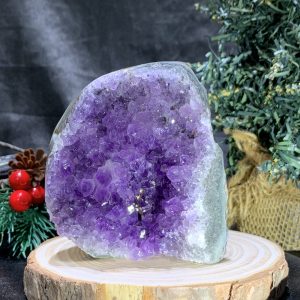 HỐC THẠCH ANH TÍM NHỎ – SMALL AMETHYST GEODE (TV448), KL: 0,42KG, KT: 7,5*8,2CM