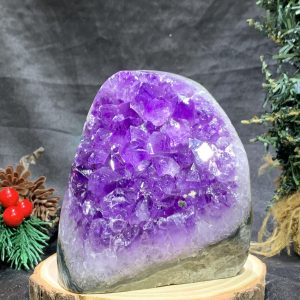 HỐC THẠCH ANH TÍM NHỎ – SMALL AMETHYST GEODE (TV449), KL: 1,19KG, KT: 12*9CM
