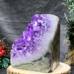 HỐC THẠCH ANH TÍM NHỎ – SMALL AMETHYST GEODE (TV449), KL: 1,19KG, KT: 12*9CM