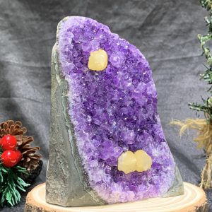 HỐC THẠCH ANH TÍM NHỎ – SMALL AMETHYST GEODE (TV494), KL: 0,635KG, KT: 12*8CM