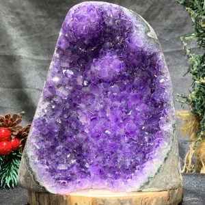 HỐC THẠCH ANH TÍM NHỎ – SMALL AMETHYST GEODE (TV439), KL: 1,32KG, KT: 14,5*11,5CM