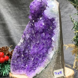 HỐC THẠCH ANH TÍM NHỎ – SMALL AMETHYST GEODE (TV439), KL: 1,32KG, KT: 14,5*11,5CM