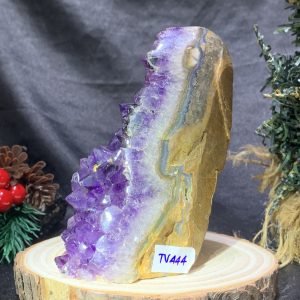HỐC THẠCH ANH TÍM NHỎ – SMALL AMETHYST GEODE (TV444), KL: 0,58KG, KT: 12*7CM
