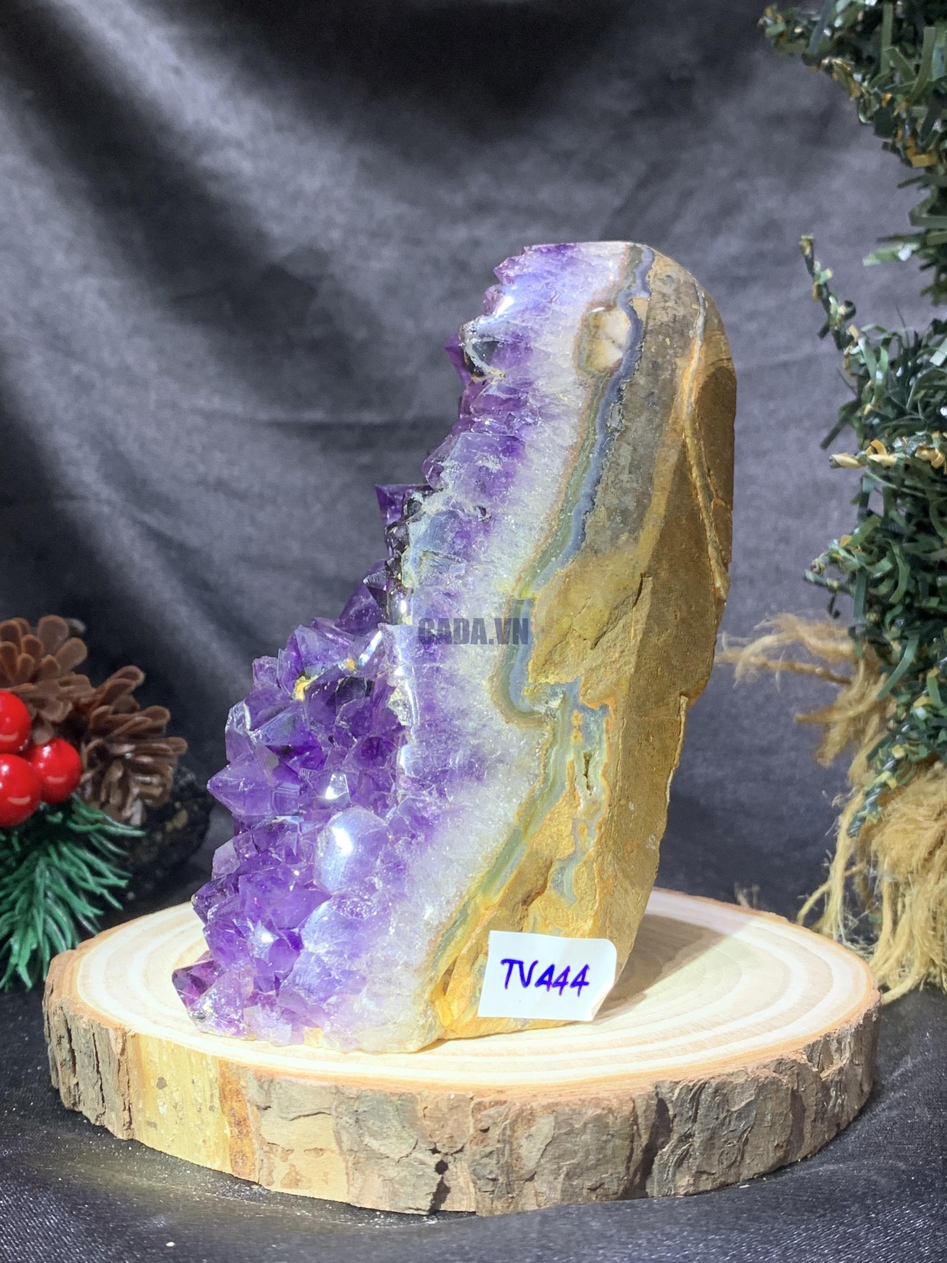 HỐC THẠCH ANH TÍM NHỎ – SMALL AMETHYST GEODE (TV444), KL: 0,58KG, KT: 12*7CM