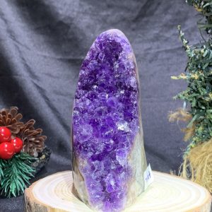 HỐC THẠCH ANH TÍM NHỎ – SMALL AMETHYST GEODE (TV457), KL: 0,495KG, KT: 13*4CM