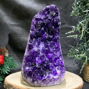 HỐC THẠCH ANH TÍM NHỎ – SMALL AMETHYST GEODE (TV513), KL: 1,015KG, KT: 13*7CM
