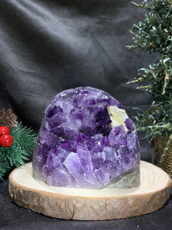HỐC THẠCH ANH TÍM NHỎ – SMALL AMETHYST GEODE (TV484), KL: 0,715KG, KT: 7,5*9CM