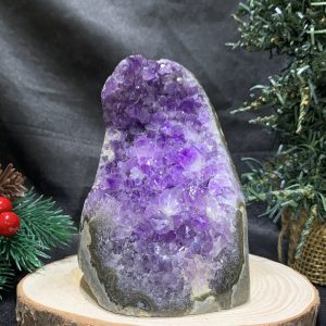 HỐC THẠCH ANH TÍM NHỎ – SMALL AMETHYST GEODE (TV510), KL: 0,86KG, KT: 14*7,8CM