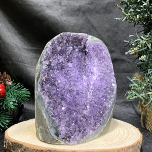 HỐC THẠCH ANH TÍM NHỎ – SMALL AMETHYST GEODE (TV508), KL: 0,995KG, KT: 14,5*8,3CM