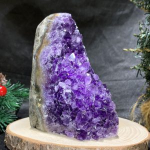 HỐC THẠCH ANH TÍM NHỎ – SMALL AMETHYST GEODE (TV456), KL: 0,7KG, KT: 12*6,5CM
