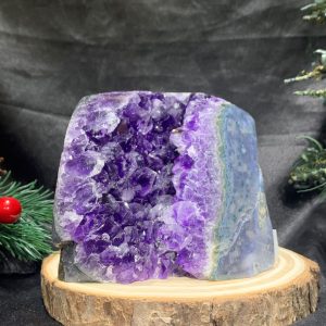 HỐC THẠCH ANH TÍM NHỎ – SMALL AMETHYST GEODE (TV459), KL: 0,76KG, KT: 10*8,5CM