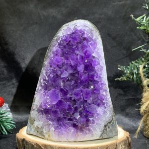 HỐC THẠCH ANH TÍM NHỎ – SMALL AMETHYST GEODE (TV505), KL: 0,89KG, KT: 12*9CM