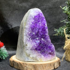 HỐC THẠCH ANH TÍM NHỎ – SMALL AMETHYST GEODE (TV505), KL: 0,89KG, KT: 12*9CM
