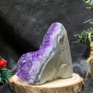HỐC THẠCH ANH TÍM NHỎ – SMALL AMETHYST GEODE (TV480), KL: 0,59KG, KT: 12*7CM