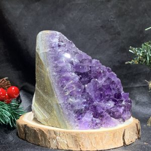 HỐC THẠCH ANH TÍM NHỎ – SMALL AMETHYST GEODE (TV431), KL: 0,62KG, KT: 12*8CM
