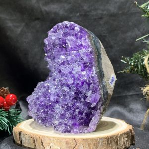 HỐC THẠCH ANH TÍM NHỎ – SMALL AMETHYST GEODE (TV496), KL: 1KG, KT: 10,5*9CM