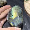 TRÁI TIM ĐÁ XÀ CỪ – Labradorite (TXC1) – KT: 6,95*5,67CM, KL: 0,194KG