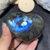 TRÁI TIM ĐÁ XÀ CỪ – Labradorite (TXC2) – KT: 6,6*4,6CM, KL: 0,124KG