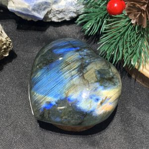 TRÁI TIM ĐÁ XÀ CỪ – Labradorite (TXC3) – KT:6,7*5,9CM, KL: 0,167KG