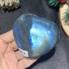 TRÁI TIM ĐÁ XÀ CỪ – Labradorite (TXC12) – KT: 5,96*7,1CM, KL: 0,186KG
