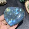 TRÁI TIM ĐÁ XÀ CỪ – Labradorite (TXC12) – KT: 5,96*7,1CM, KL: 0,186KG