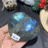 TRÁI TIM ĐÁ XÀ CỪ – Labradorite (TXC17) – KT: 6.53*7,62CM, KL: 0,202KG