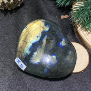 TRÁI TIM ĐÁ XÀ CỪ – Labradorite (TXC20) – KT: 7,27*8,21CM, KL: 0,246KG