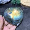 TRÁI TIM ĐÁ XÀ CỪ – Labradorite (TXC22) – KT: 7,04*7,82CM, KL: 0,244KG