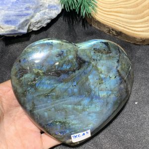 TRÁI TIM ĐÁ XÀ CỪ – Labradorite (TXC43) – KT: 9,75*10,97CM, KL: 0,536KG
