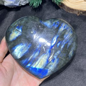 TRÁI TIM ĐÁ XÀ CỪ – Labradorite (TXC46) – KT: 10*12.5CM, KL: 0,66KG