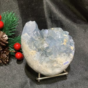 ĐÁ TINH THỂ CELESTINE (CLT29), KL: 0,524KG, KT: 9*7,5CM