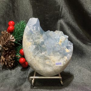 ĐÁ TINH THỂ CELESTINE (CLT29), KL: 0,524KG, KT: 9*7,5CM