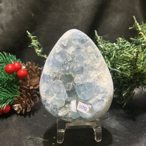 ĐÁ TINH THỂ CELESTINE (CLT32), KL: 0,708KG, KT: 8,5*6CM