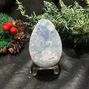 ĐÁ TINH THỂ CELESTINE (CLT37), KL: 0,408KG, KT: 7*5CM