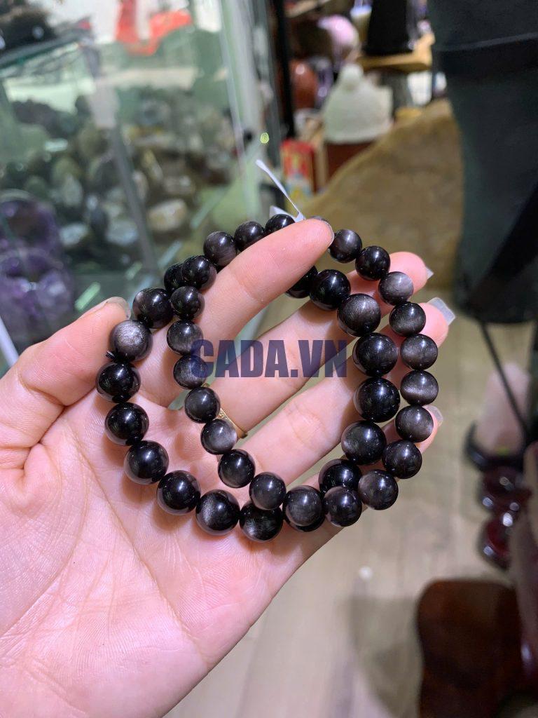 Vòng Silver Obsidian size 6-10mm | CADA DECOR