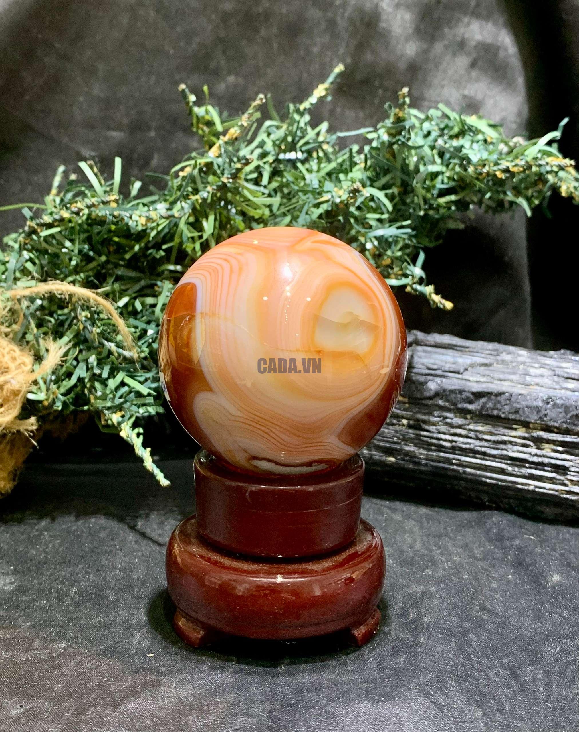 Bi cầu Carnelian (BC01), KL:282gram - ĐK:5,9cm | CADA DECOR