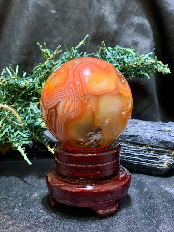 Bi cầu Carnelian (BC02), KL: 530gram – ĐK: 7,3cm | CADA DECOR