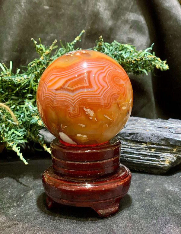 Bi cầu Carnelian (BC02), KL: 530gram – ĐK: 7,3cm | CADA DECOR