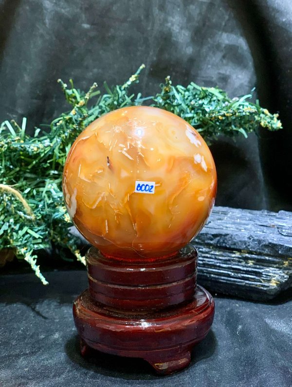 Bi cầu Carnelian (BC02), KL: 530gram – ĐK: 7,3cm | CADA DECOR