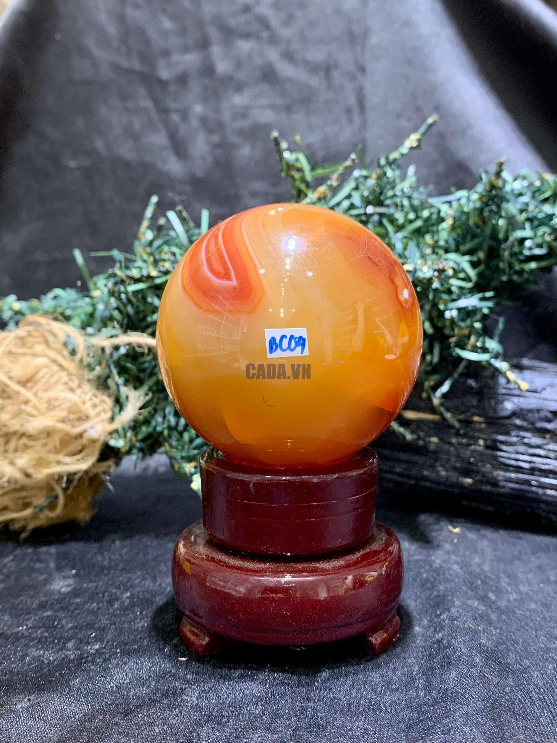 Bi cầu Carnelian (BC04), KL: 302gram – ĐK: 6.1cm | CADA DECOR