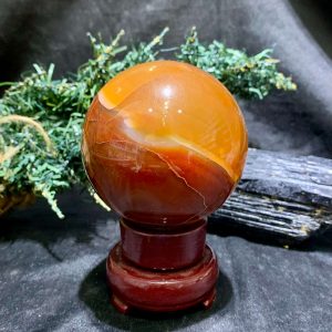 Bi cầu Carnelian (BC05), KL: 556gram – ĐK: 7,4cm | CADA DECOR