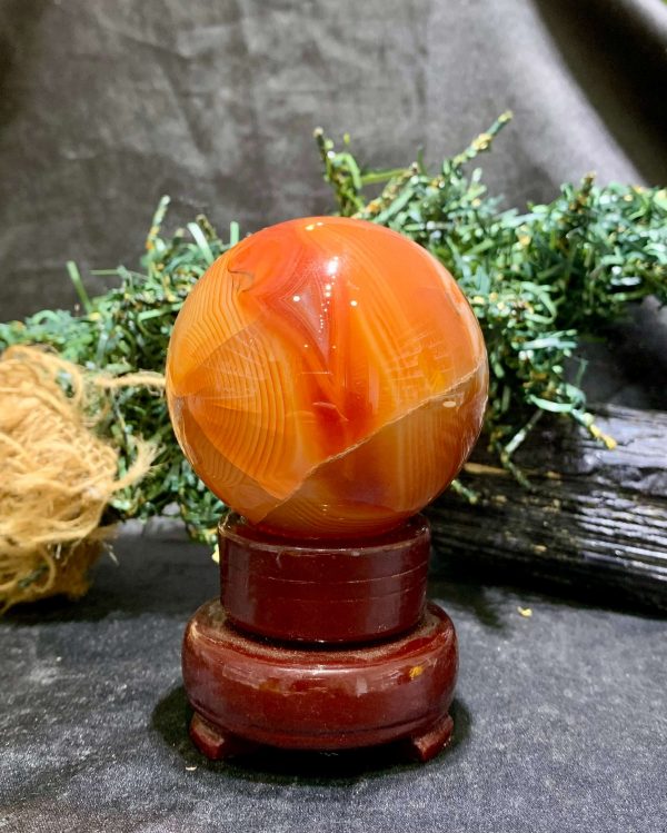 Bi cầu Carnelian (BC06), KL: 322gram – ĐK: 6.2cm | CADA DECOR