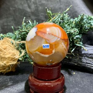 Bi cầu Carnelian (BC08), KL: 320gram – ĐK: 6.2cm | CADA DECOR
