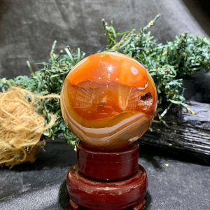 Bi cầu Carnelian (BC08), KL: 320gram – ĐK: 6.2cm | CADA DECOR